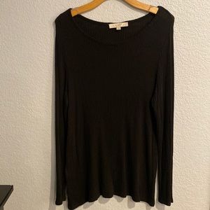 Black Vertical Stripe Sweater - Loft